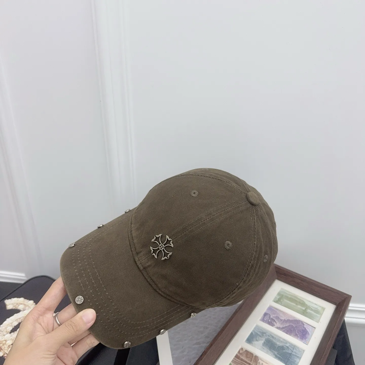 Crow Heart's new autumn and winter baseball cap, custom dyed, whitening and high-end! Heavy engineering design ‼ ️